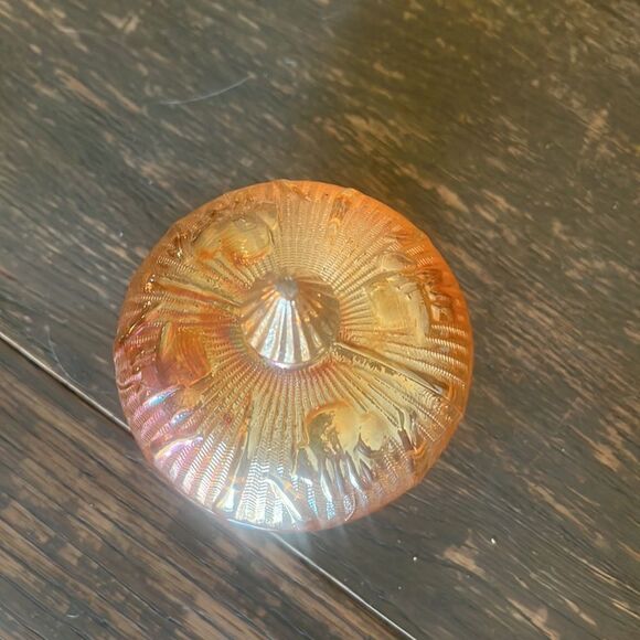 Vintage carnival glass candy dish iris pattern - Picture 2 of 6